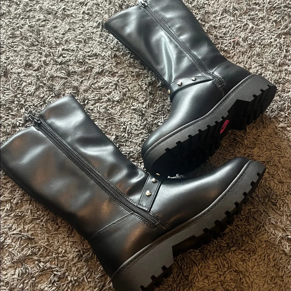 Self Esteem Black Girls Tall Heart Mid-Calf Boots